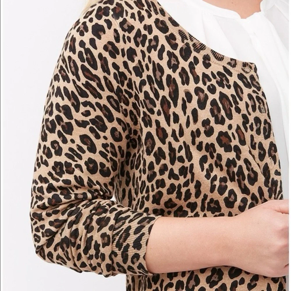 🐆 Lane Bryant, Leopard Print Knit Cardigan